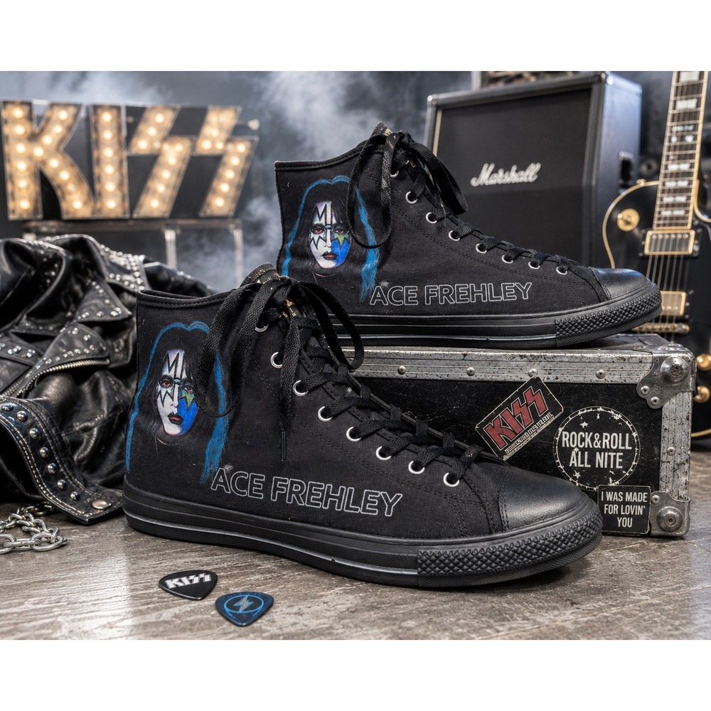 Ace Frehley KISS High-top Sneakers (size 9 approximately)